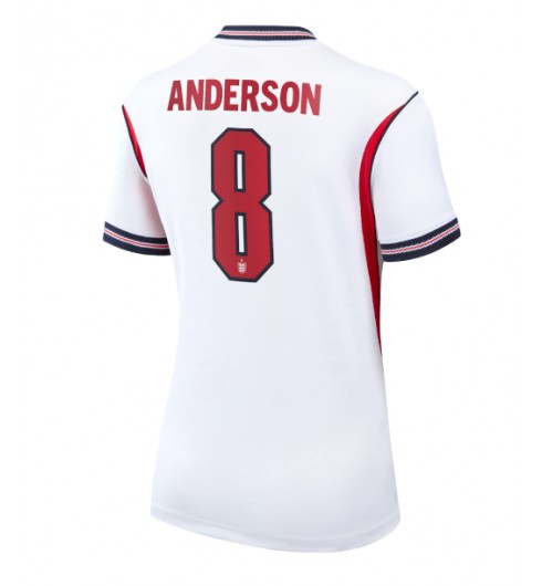 Anglie Elliot Anderson #8 Domácí Dres pro Dámské MS 2026 Krátký Rukáv Anglie Elliot Anderson #8 Domácí Dres pro Dámské MS 2026 Krátký Rukáv